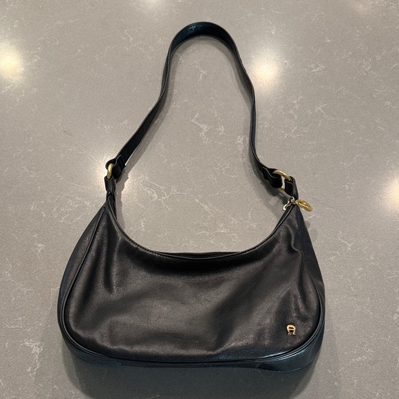 Etienne Aigner Handbags - Etienne Aigner Black Leather Shoulder Bag